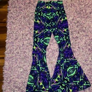 Glow in the dark trippy bell bottoms